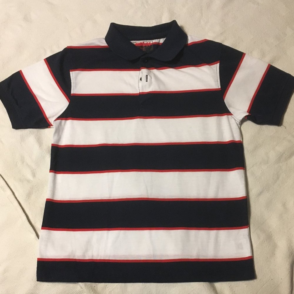Boys Striped Polo Shirt Size 10/12